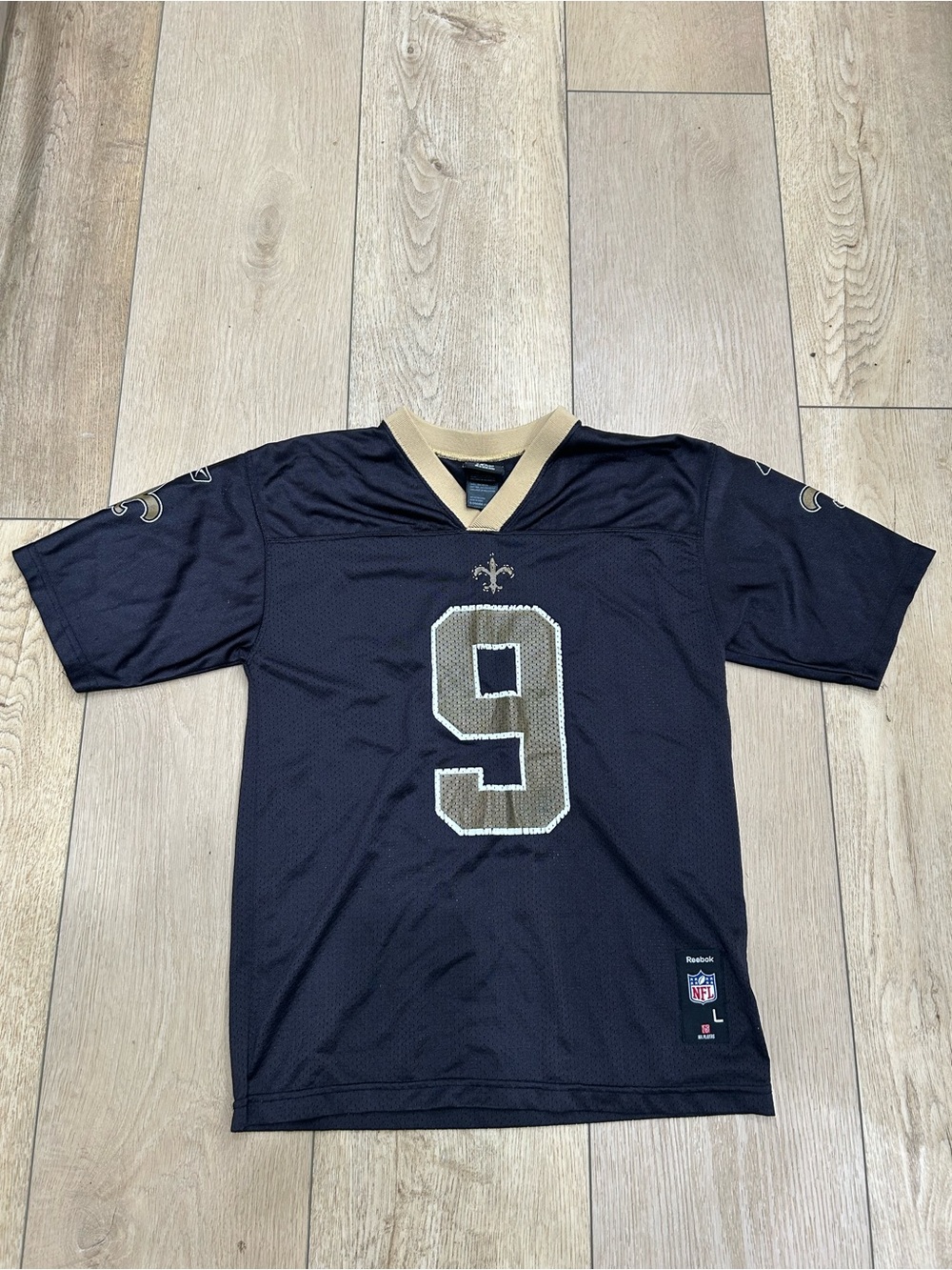 Reebok NFL Team New Orleans Saints #9 Drew Brees Jersey Youth Large (14-16)